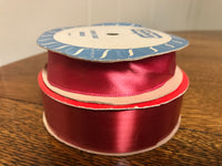 *Vintage Red/Green Ribbons Christmas Holiday Gift Wreath Tie Plastic Velvet