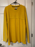 € Mens XLarge Preswick & Moore Bright Golden Yellow V-Neck Fleece Sweatshirt