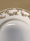 Vintage THEODORE HAVILAND Limoges China  Pink Florals 9.5” Plate and 7” Covered Bowl Dish France Retired
