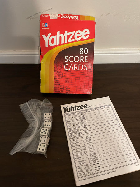 Yahtzee Score Card Sheets Two-Sided and 5 Dice