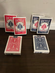 New Lot/6 Decks of Playing Cards by Bicycle, Rider Back, Poker Size, #808 Sealed 3 Red, 3 Blue