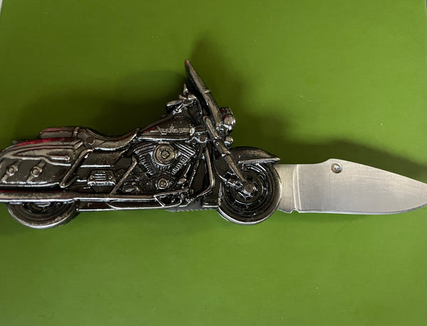 * Vintage 1998 Harley Davidson Road King Motorcycle Folding Pocket Knife in Case