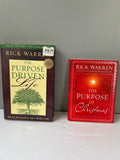 a** Set/2 The Purpose of Christmas & The Purpose Driven Life by Rick Warren Christian Book Hard Cover