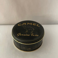 *Vintage Empty CAMEL Cigarette Round Black Tin 1994