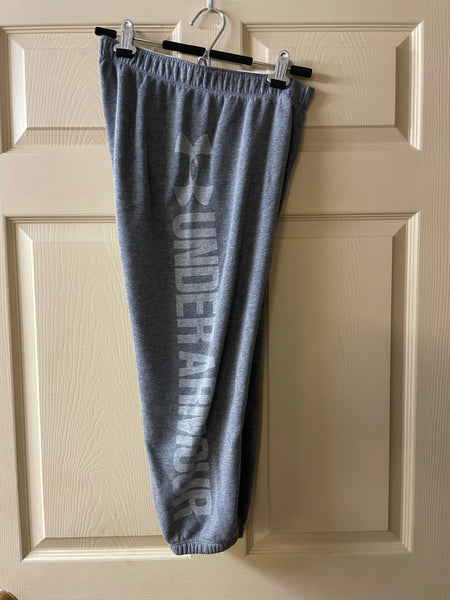 € Mens Small 28”-30” UNDER ARMOUR Gray Sweatpants Jogging Pants Activewear