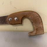 €<a* Vintage 17” Wooden Handle Hand Saw 12” Blade Unbranded