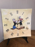 NEW Popeye Square Canvas Wall Display Clock Variety of Designs