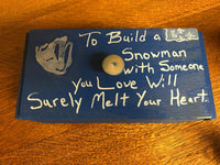 *Vintage Build a Snowman Kit in a Box Christmas Holiday Carrot Nose Pipe Eyes Buttons