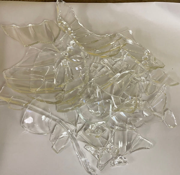 5.5 Lbs. Broken Vintage Clear Glass for Craft & Art Mosaic Projects - 1/4" Thick