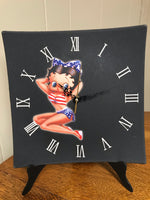NEW Betty Boop 11” Square Canvas Wall Display Clock Variety of Designs