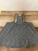 Womens Juniors AMERICAN EAGLE Outfitters Medium Black Stripe Crop Top Poly