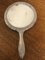 ~ Vintage Towle Silver Ornate Hand Mirror 5.5” W x 9.5” L