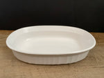 ^ Single French White Corning Ware Bowl Casserole Dishes Oval 7.25” L x 4.75 W x 1.5” H