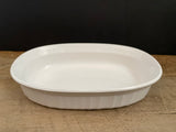 ^ Single French White Corning Ware Bowl Casserole Dishes Oval 7.25” L x 4.75 W x 1.5” H