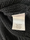 Womens XLarge APT. 9 Black Cable Knit Long Sleeve Sweater