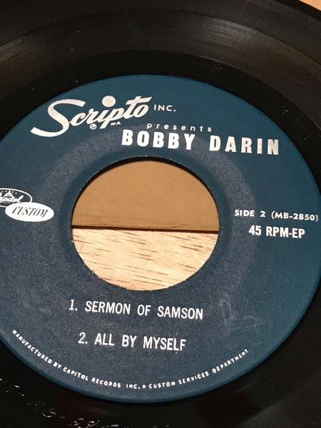a* Vintage MUSIC Bobby Darin Lot of 2 "If A Man Answers", "True True Love" & "Sermon of Samson", "All By Myself" 45 RPM