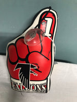 *Vintage NFL Atlanta Falcons Rule Pro Football Foam Finger Window Suction Hanger  (1999)
