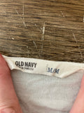 Womens Juniors OLD NAVY Medium Ivory Tank Crop Top Hi Low