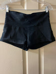 Womens Juniors SPRING STREET Black Nylon Slip On Cuff Shorts Small 30 in Waist