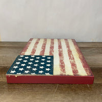 ~ AMERICANA USA FLAG 15.75” Wood Pallet SIGN Decor Wreath Patriotic Decor