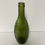 a** Vintage 8” Green Glass Bottle No Lid Scratches Vase