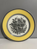 <€€ Pair/Set of 2 Tabletops Unlimited Sheffield Salad Dessert Plate Floral 8” Yellow Black White