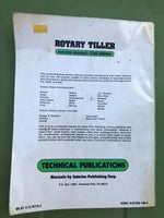 € Rotary Tiller Service Manual 2nd Edition by Technical Publications 1985