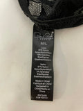 Womens Medium/Large Rene Rofe’ 2pc Black Lace Bra & Garter NWT