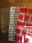 a** Plastic Gift Bags Set/8 Christmas Holiday Gold White Red