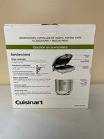 ~ New Cuisinart Electric Dual-Sandwich Grill Nonstick Countertop Cooking WM-SW2N