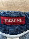 Womens Juniors Sz 7 32.5” Waist TRUST ME Blue Jean Shorts