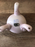 ~ Vintage 1962 INARCO Pink Porcelain Footed Egg Vase Planter Trinket Keepsake Dish