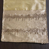 a* Gold Sequin Fall Autumn 71” Table RUNNER Elegant