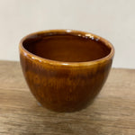 Brown Glazed Stoneware 2.75” H x 4” Diameter Bowl Pottery Planter Decor