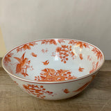 + Vintage Hand Painted LJ Japan Porcelain Bowl Birds Orange #3978-RC Decor