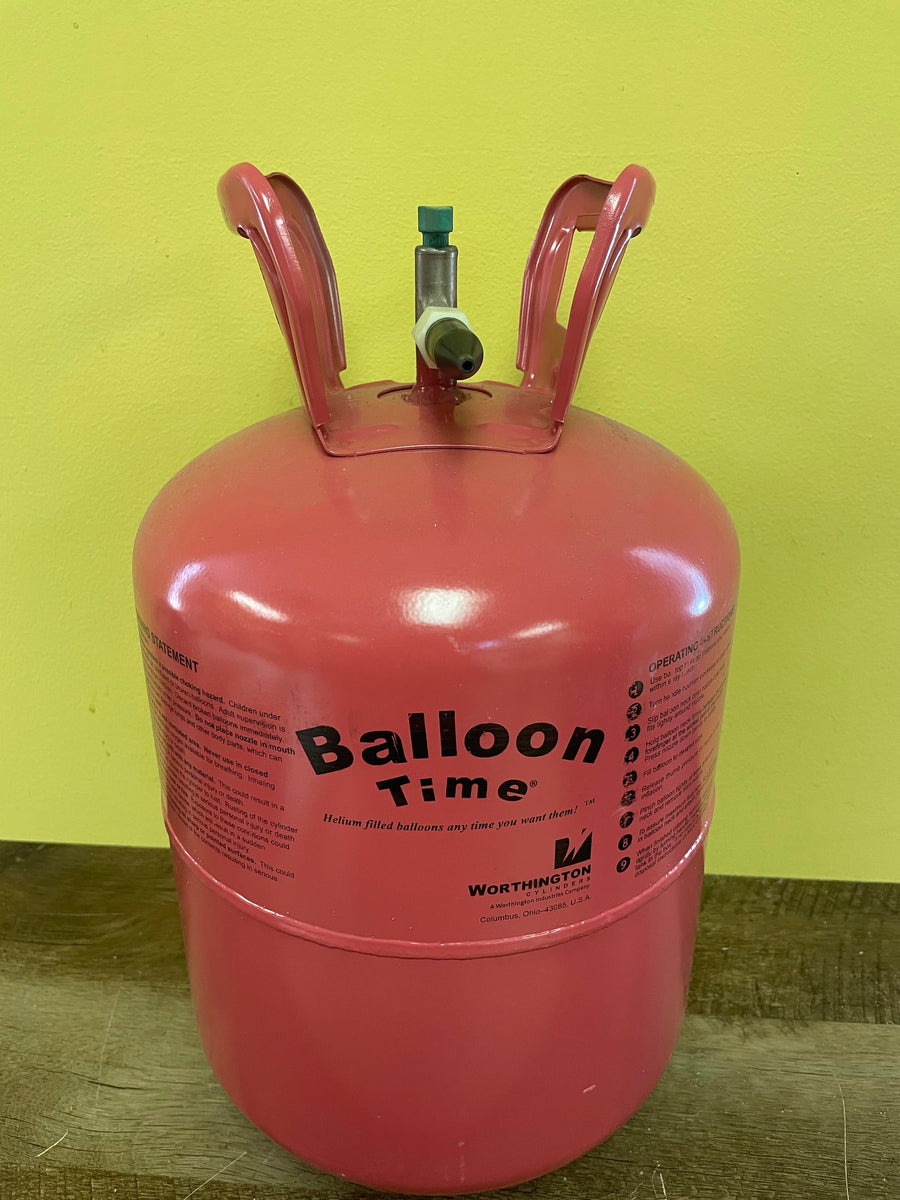 + Balloon Time EMPTY Helium Tank with inflation nozzle 8.9 cu.ft. Red ...