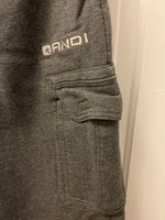 € Mens Medium AND1 Charcoal Gray Joggers Sweatpants Basketball Warm Up Pants Activeware Pockets