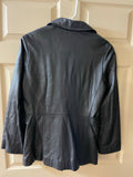 Womens Small B BY BERNARDO Black Genuine Leather Jacket Zip Up