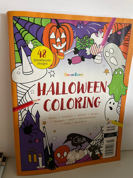 € NEW Halloween Coloring Book 48 Spooktacular Designs Brilliant Escape Oct 2022