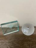 €€ Vintage Set/2 Sprint Employee Paperweights “The Most” World Globe