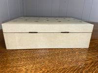 *Vintage BOND St. Locking Jewelery Case Cream w/ Pink Velvet Lining & Mirror