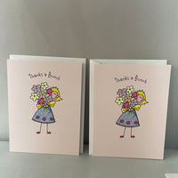 *New Lot/13 Blank Thank You Greeting Cards w/ Envelopes