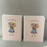 *New Lot/13 Blank Thank You Greeting Cards w/ Envelopes