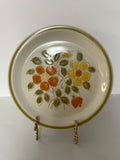 Vintage Wild Flower Stoneware Japan 10.5" Dinner Plate Hand-Decorated MCM Floral