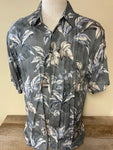 Mens ST JOHNS BAY Rayon Caribbean Island Camp Medium Palm