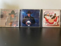 a** Lot/3 Vintage Country Christmas Music CDs George Strait Garth Brooks and The Judds in Cases