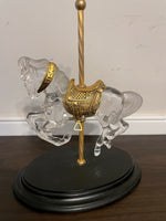 Vintage FRANKLIN MINT Crystal PRANCER Horse Carousel Figurine William Dentzel lll 1990