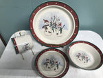 Vintage Royal Seasons Stoneware Snowman Snowmen Set Retired