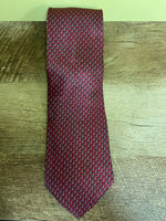 € Mens NEO BILL BLASS Silk Tie 3.75” Wide Red & Black Zig Zag