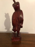 a** Vintage Chinese Wood Carved Figurine